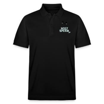 Holy Sperm - Stanley/Stella Unisex Bio-Poloshirt PREPSTER - Schwarz - Vorne - Roxy (174cm) & Andy (188cm)