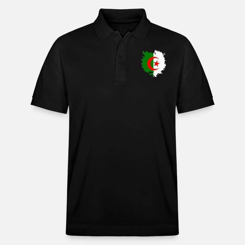 Algerien - Stanley/Stella Unisex Bio-Poloshirt PREPSTER - Schwarz