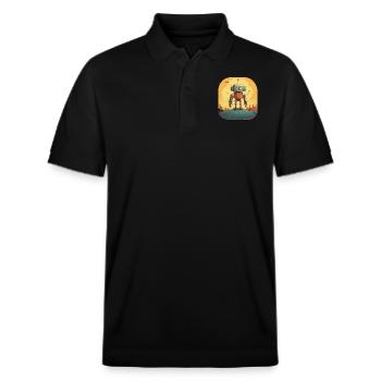 Robot - Stanley/Stella Unisex Bio-Poloshirt PREPSTER - Schwarz - Vorne - Roxy (174cm) & Andy (188cm)