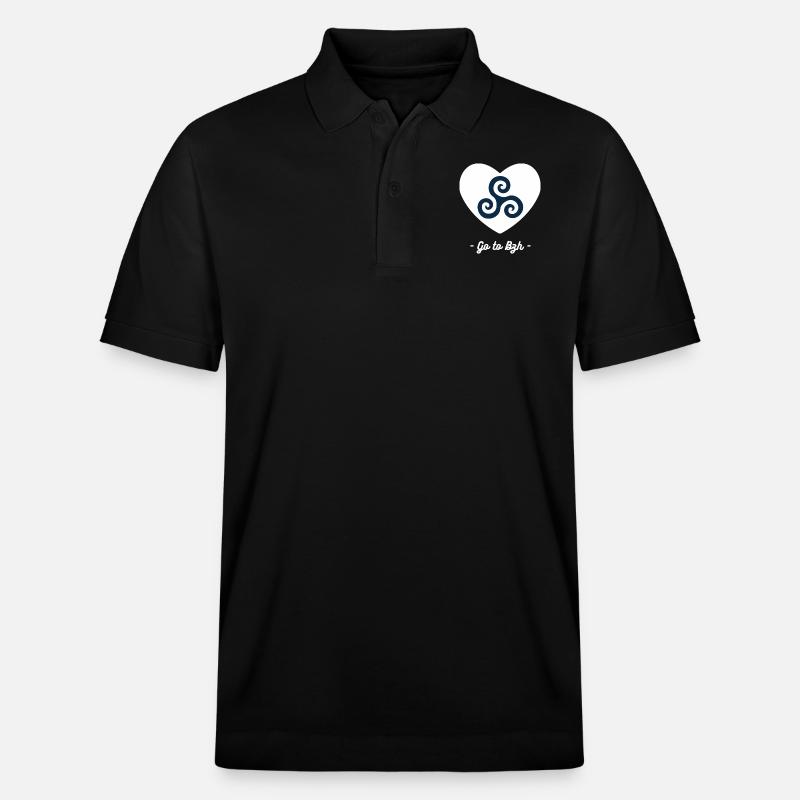 Cœur Triskell Breton - Polo PREPSTER bio Stanley/Stella Unisexe - noir
