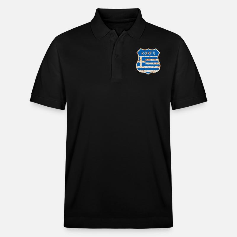 Corfou - Polo PREPSTER bio Stanley/Stella Unisexe - noir