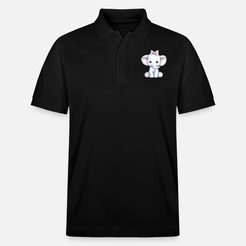 Mignon bébé éléphant - Polo PREPSTER bio Stanley/Stella Unisexe - noir