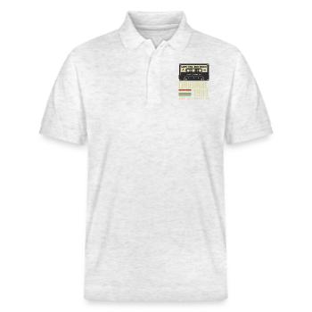 43rd Retro Style Anniversary Gift 1981 - Stanley/Stella Unisex Organic Polo Shirt PREPSTER - heather white - Front - Roxy (174cm) & Andy (188cm)