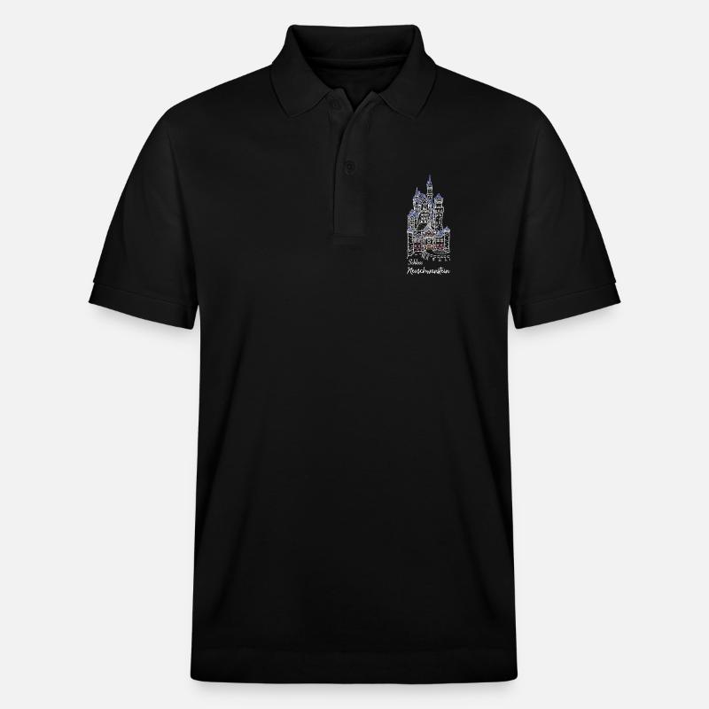 Château de Neuschwanstein, Bavière, Allemagne - Polo PREPSTER bio Stanley/Stella Unisexe - noir
