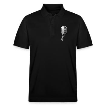 micro retro blanc - Polo PREPSTER bio Stanley/Stella Unisexe - noir - Devant - Roxy (174cm) & Andy (188cm)