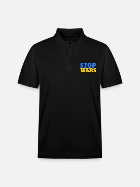 Stop war - Stanley/Stella Unisex Organic Polo Shirt PREPSTER - black