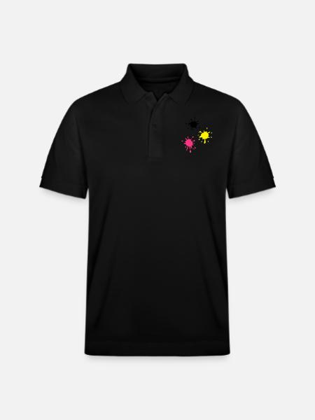 Kunst, Fleck, Paintball - Stanley/Stella Unisex Bio-Poloshirt PREPSTER - Schwarz
