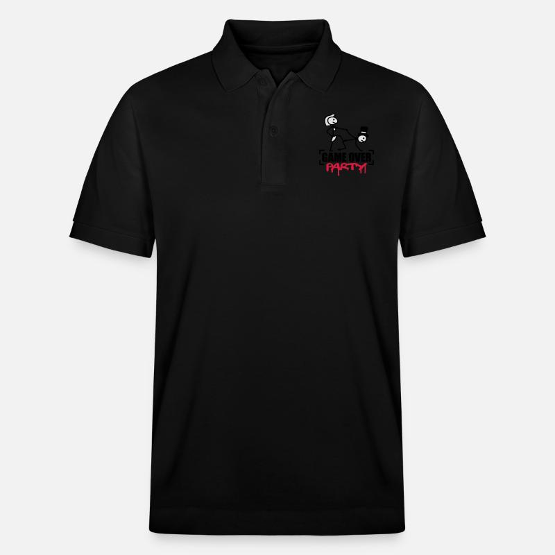 Game Over Party - Polo PREPSTER bio Stanley/Stella Unisexe - noir