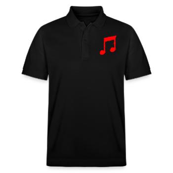 Note de musique - Polo PREPSTER bio Stanley/Stella Unisexe - noir - Devant - Roxy (174cm) & Andy (188cm)