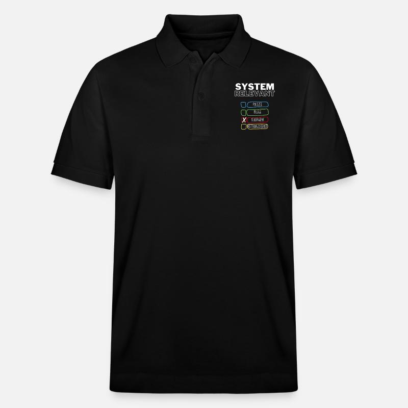 Systemrelevant | Feuerwehr - Stanley/Stella Unisex Bio-Poloshirt PREPSTER - Schwarz