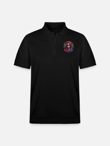 Cool Medusa hoved slanger hår flotte farver - Stanley/Stella PREPSTER økologisk unisex poloshirt - sort
