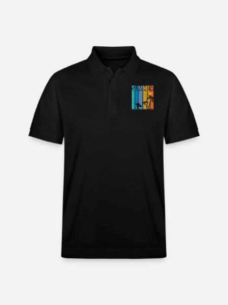 Summer Vibes Surfer - Stanley/Stella Unisex Bio-Poloshirt PREPSTER - Schwarz
