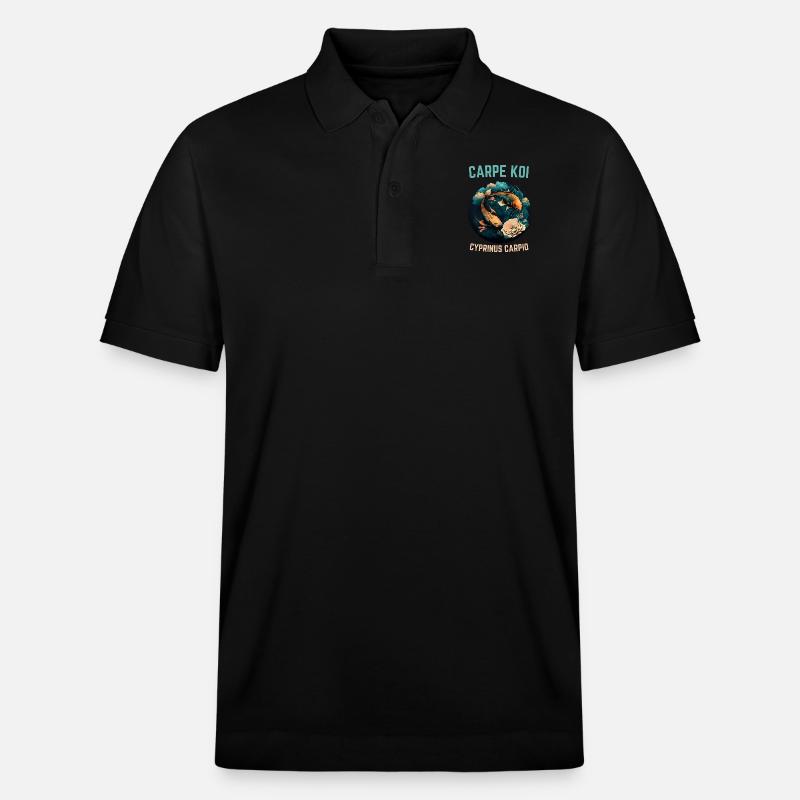 Koi-Karpfen - Stanley/Stella Unisex Bio-Poloshirt PREPSTER - Schwarz