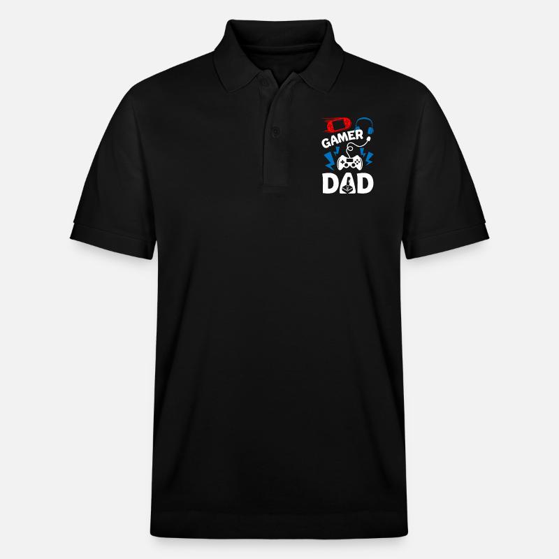Gamer Dad - Stanley/Stella Unisex Bio-Poloshirt PREPSTER - Schwarz