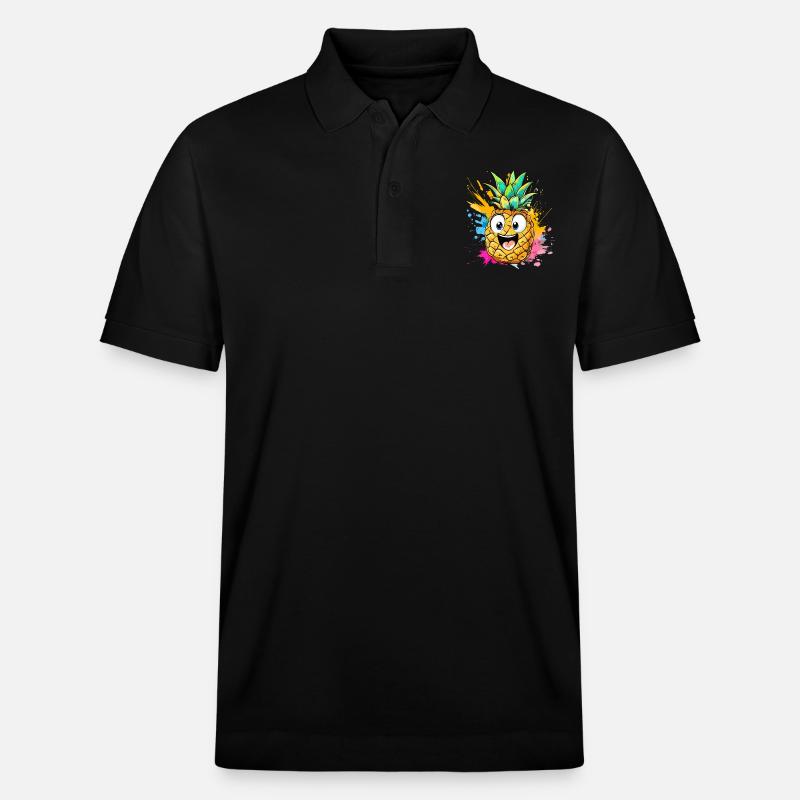 Explosion d’ananas heureuse - Polo PREPSTER bio Stanley/Stella Unisexe - noir