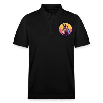 Âne Pop Art - Polo PREPSTER bio Stanley/Stella Unisexe - noir - Devant - Roxy (174cm) & Andy (188cm)