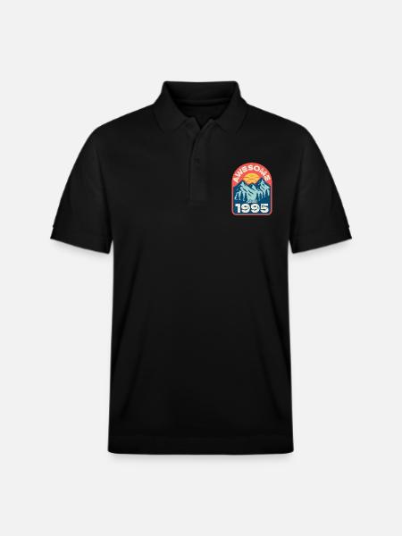 Awesome since 1995 - Stanley/Stella Unisex Organic Polo Shirt PREPSTER - black