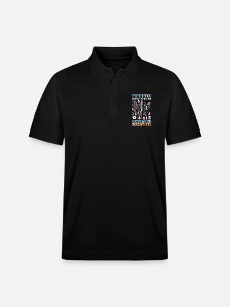 Funny lab technician biotechnologist - Stanley/Stella Unisex Organic Polo Shirt PREPSTER - black