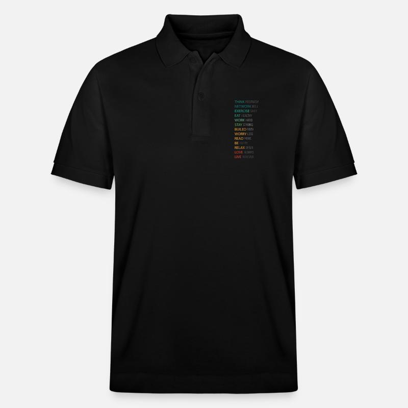 POSITIV DENKEN - Stanley/Stella Unisex Bio-Poloshirt PREPSTER - Schwarz