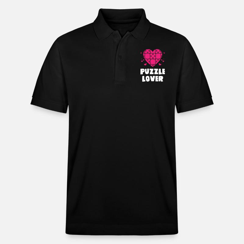 Puzzle Lover - Stanley/Stella Unisex Bio-Poloshirt PREPSTER - Schwarz