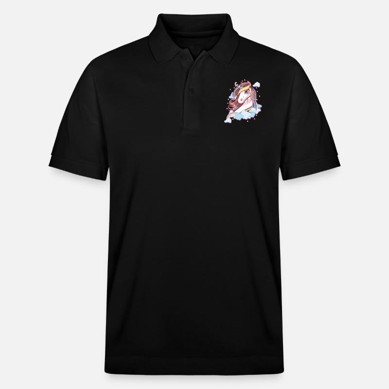 Einhorn - Stanley/Stella Unisex Bio-Poloshirt PREPSTER - Schwarz