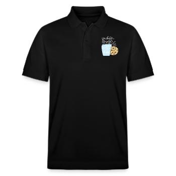 You are the milk to my biscuit - Stanley/Stella Unisex Organic Polo Shirt PREPSTER - black - Front - Roxy (174cm) & Andy (188cm)