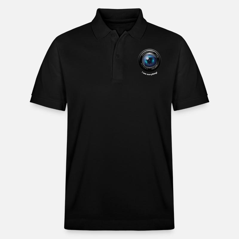 Objectif de la caméra - Polo PREPSTER bio Stanley/Stella Unisexe - noir