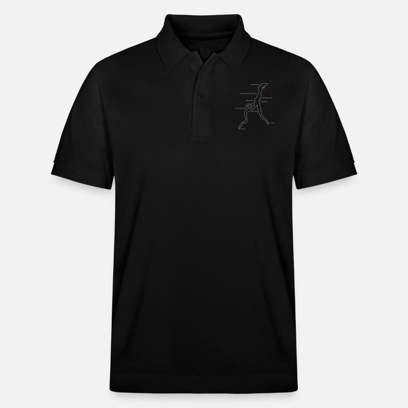 Lago di Como mit Orten - Comer See - Stanley/Stella Unisex Bio-Poloshirt PREPSTER - Schwarz