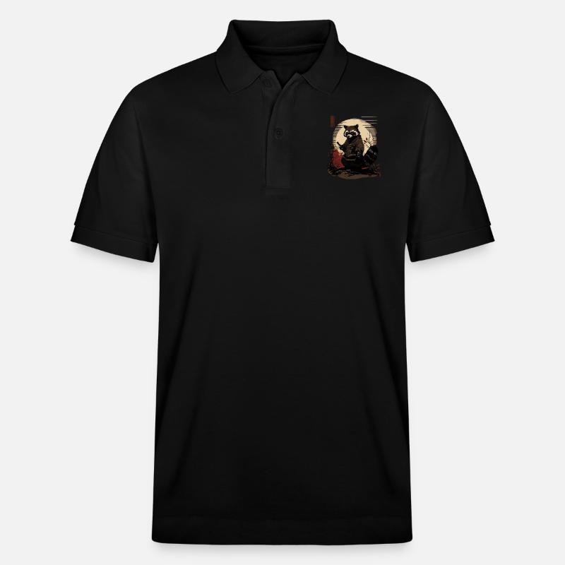 Baka Waschbär 1 - Stanley/Stella Unisex Bio-Poloshirt PREPSTER - Schwarz