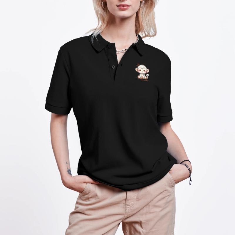 Cute as a Monkey - Cute Monkey, Cute Monkey Stanley/Stella Unisex Organic Polo Shirt PREPSTER