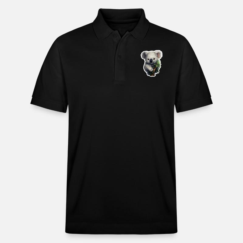 Koala süß - Stanley/Stella Unisex Bio-Poloshirt PREPSTER - Schwarz