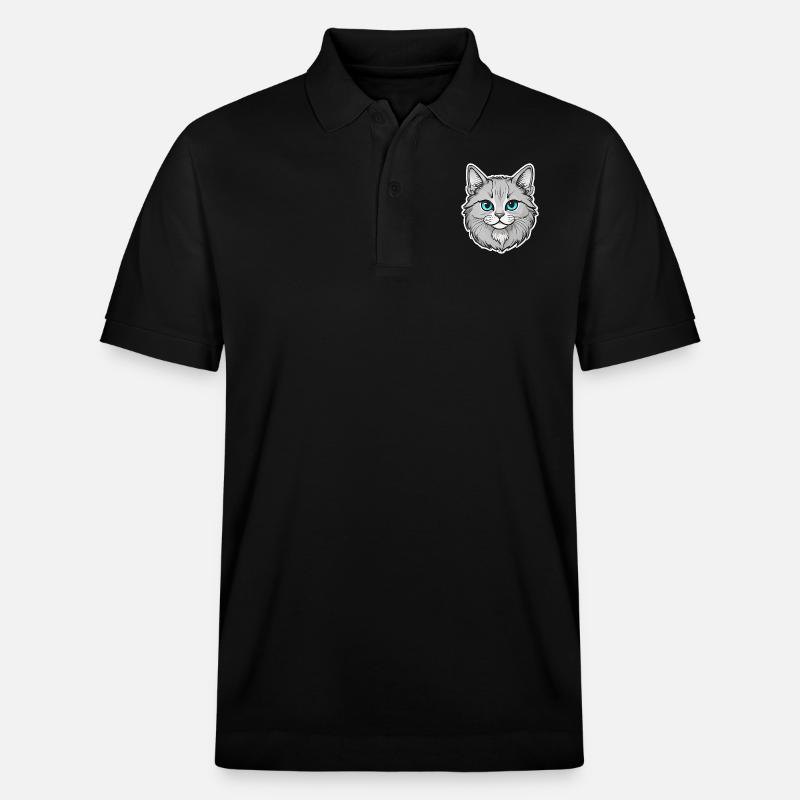 Design chat mignon - Polo PREPSTER bio Stanley/Stella Unisexe - noir