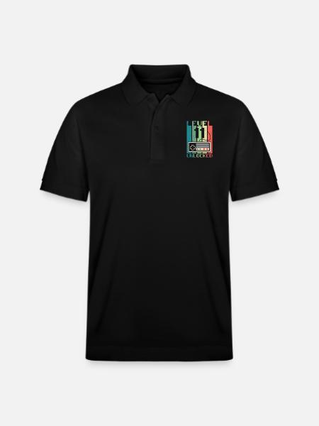 Level 11 Unlocked - Stanley/Stella Unisex Organic Polo Shirt PREPSTER - black