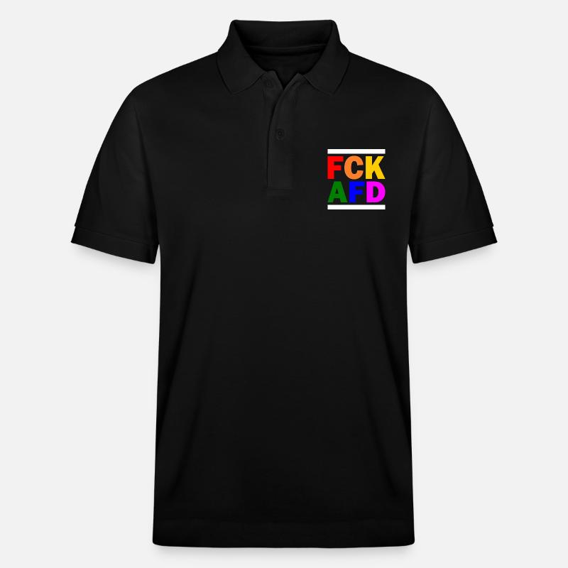 Fck afd - Stanley/Stella Unisex Bio-Poloshirt PREPSTER - Schwarz