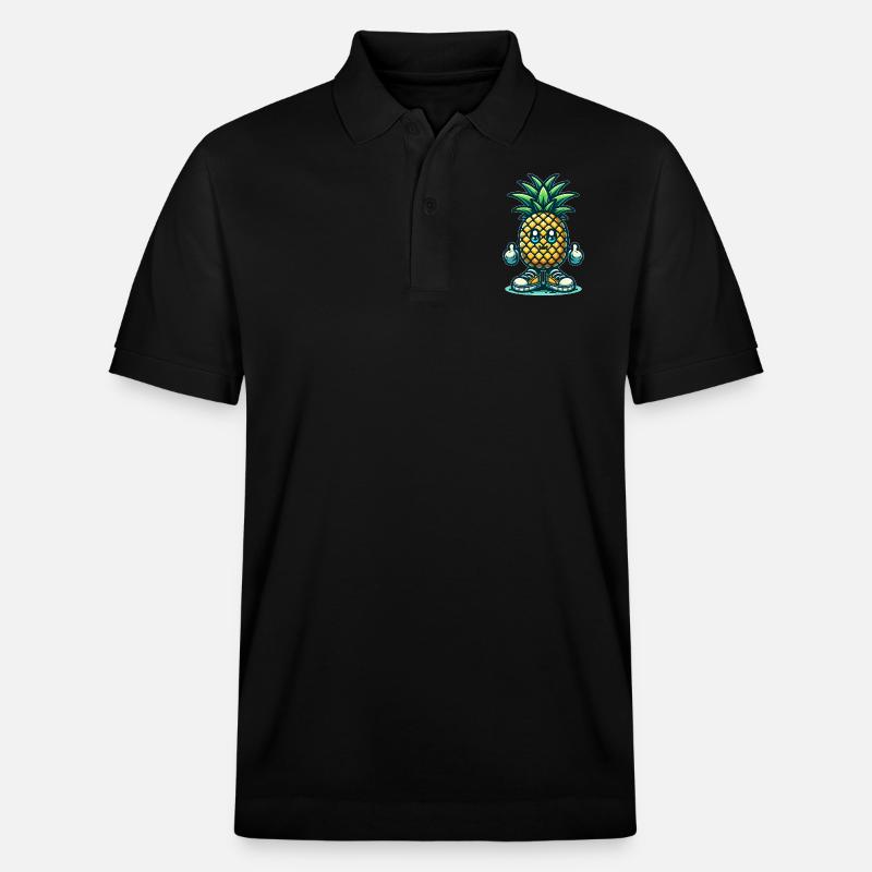 Ananas mignon - Polo PREPSTER bio Stanley/Stella Unisexe - noir