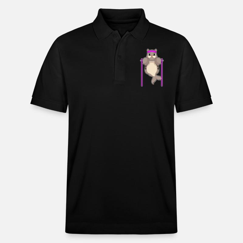 Phoque Bodybuilder Tractions Musculation - Polo PREPSTER bio Stanley/Stella Unisexe - noir