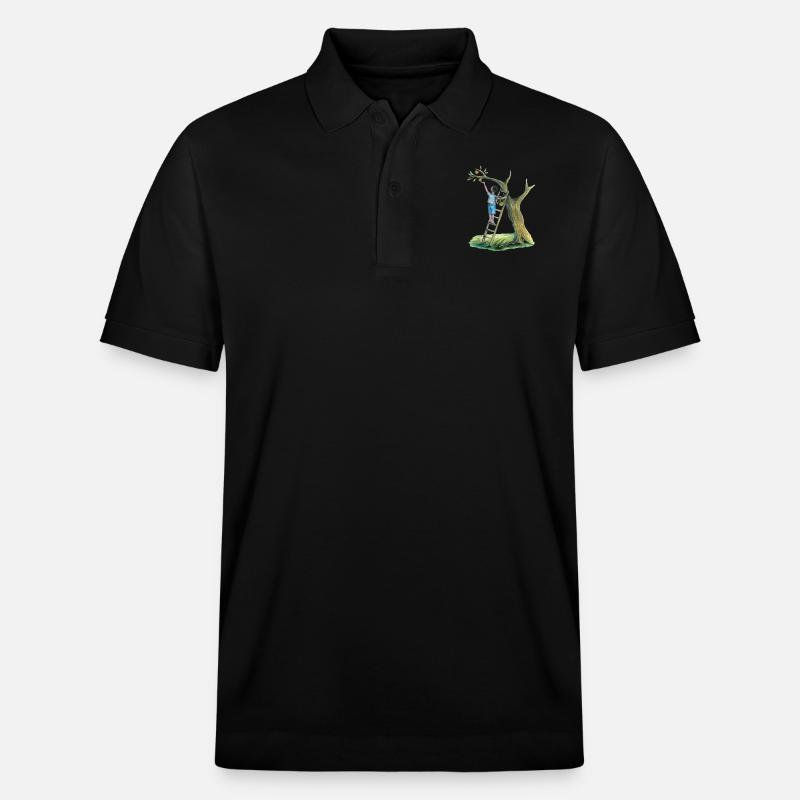 Apfelbaum - Stanley/Stella Unisex Bio-Poloshirt PREPSTER - Schwarz