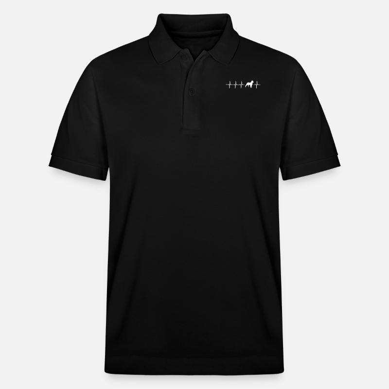 Lustige Epagneul Français Geschenk-Idee - Stanley/Stella Unisex Bio-Poloshirt PREPSTER - Schwarz