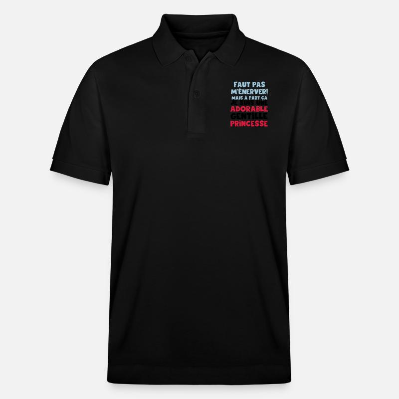 une adorable gentille princesse - Polo PREPSTER bio Stanley/Stella Unisexe - noir