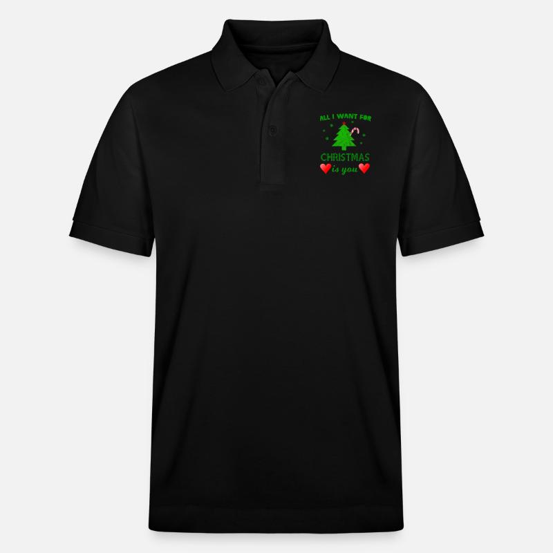 Weihnachten - Liebe - Geschenk - Stanley/Stella Unisex Bio-Poloshirt PREPSTER - Schwarz