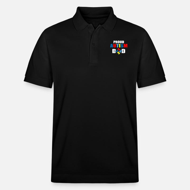 Proud autism dad - Polo PREPSTER bio Stanley/Stella Unisexe - noir