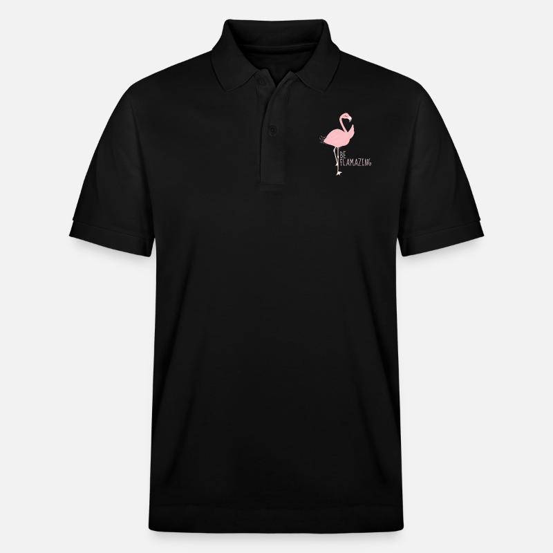 Flamingo - Stanley/Stella Unisex Bio-Poloshirt PREPSTER - Schwarz