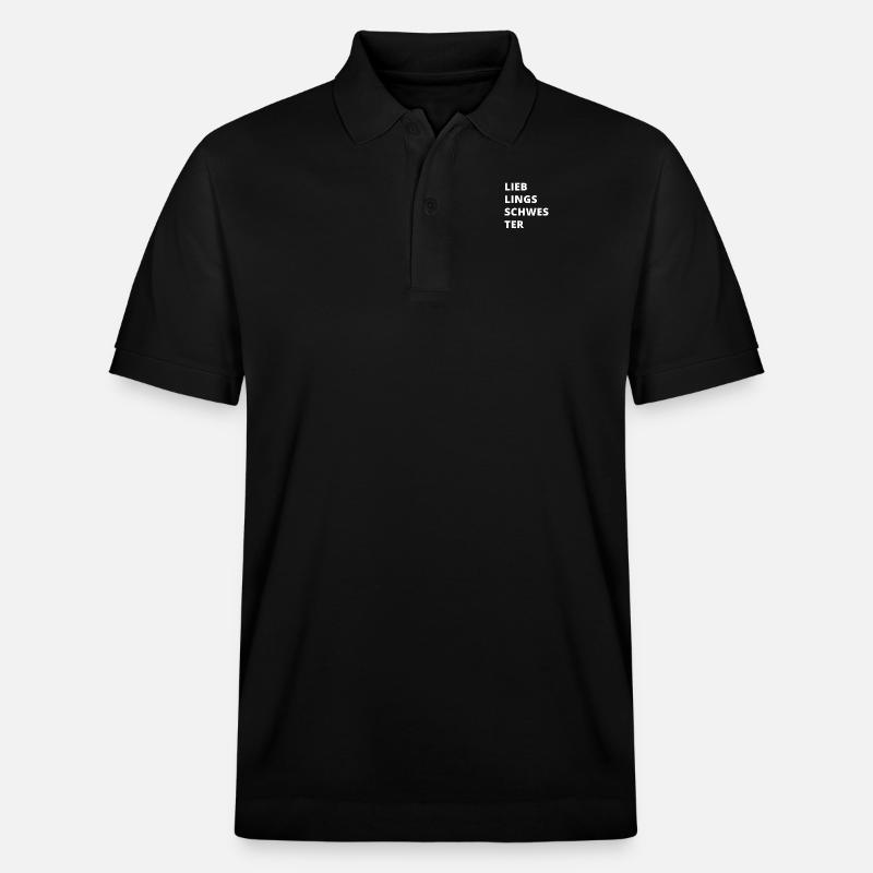 Lieblingsschwester Schwester Geschenk - Stanley/Stella Unisex Bio-Poloshirt PREPSTER - Schwarz