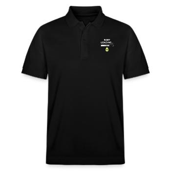 Baby Loading Pregnancy Pregnant Avocado - Stanley/Stella Unisex Organic Polo Shirt PREPSTER - black - Front - Roxy (174cm) & Andy (188cm)