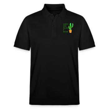 Désolé d'être une piqûre - Cactus - Polo PREPSTER bio Stanley/Stella Unisexe - noir - Devant - Roxy (174cm) & Andy (188cm)