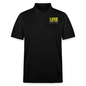 Luke I am your father - Stanley/Stella Unisex Bio-Poloshirt PREPSTER - Schwarz - Vorne - Roxy (174cm) & Andy (188cm)