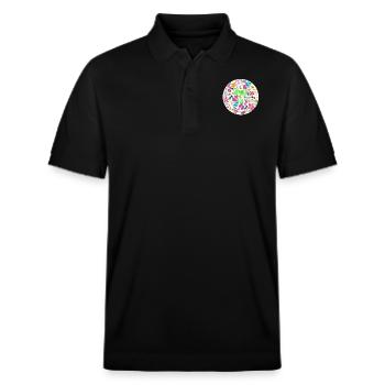 Summer Fun - Stanley/Stella Unisex Bio-Poloshirt PREPSTER - Schwarz - Vorne - Roxy (174cm) & Andy (188cm)
