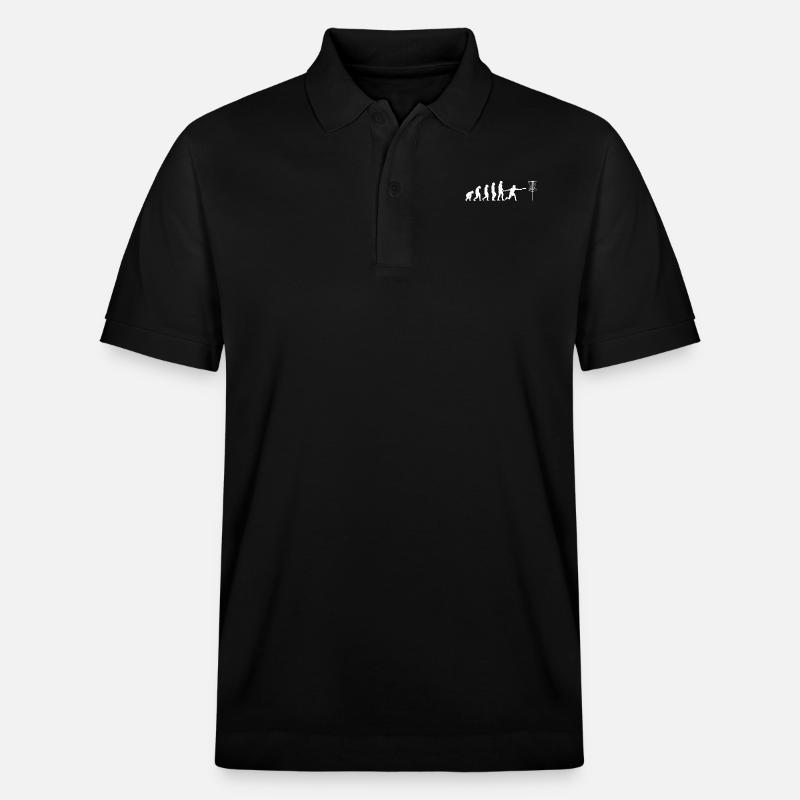 Disc Golf Evolution - Stanley/Stella Unisex Organic Polo Shirt PREPSTER - black