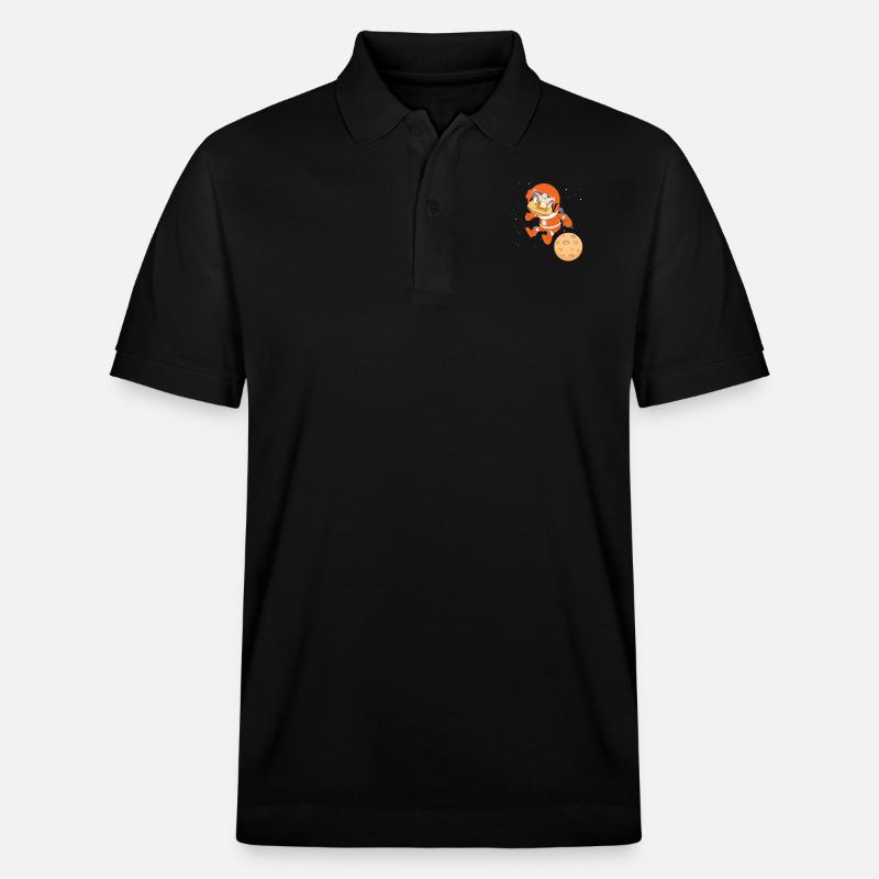 Astronaute de l'espace dinosaure - Polo PREPSTER bio Stanley/Stella Unisexe - noir