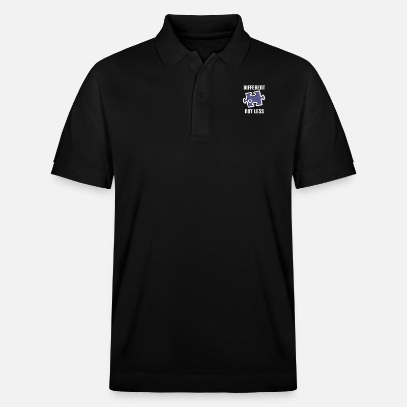 DIFFERENT - NOT LESS ! AUTISME - Polo PREPSTER bio Stanley/Stella Unisexe - noir